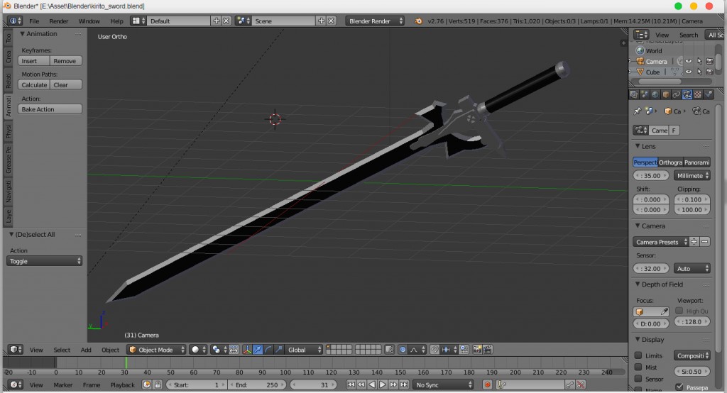 simple elucidator (kirito's sword from SAO) preview image 1